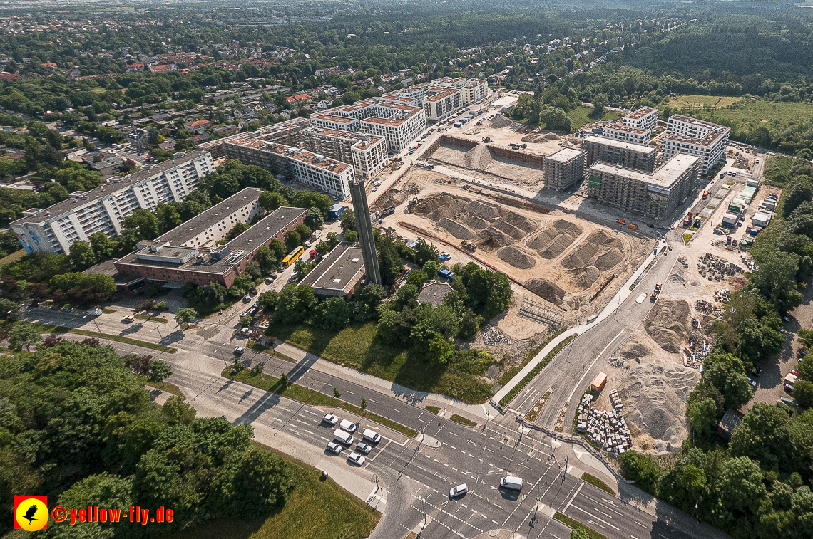 07.06.2023 - Aktuelle Luftbilder aus dem Alexisquartier und Pandion Verde in Neuperlach in München